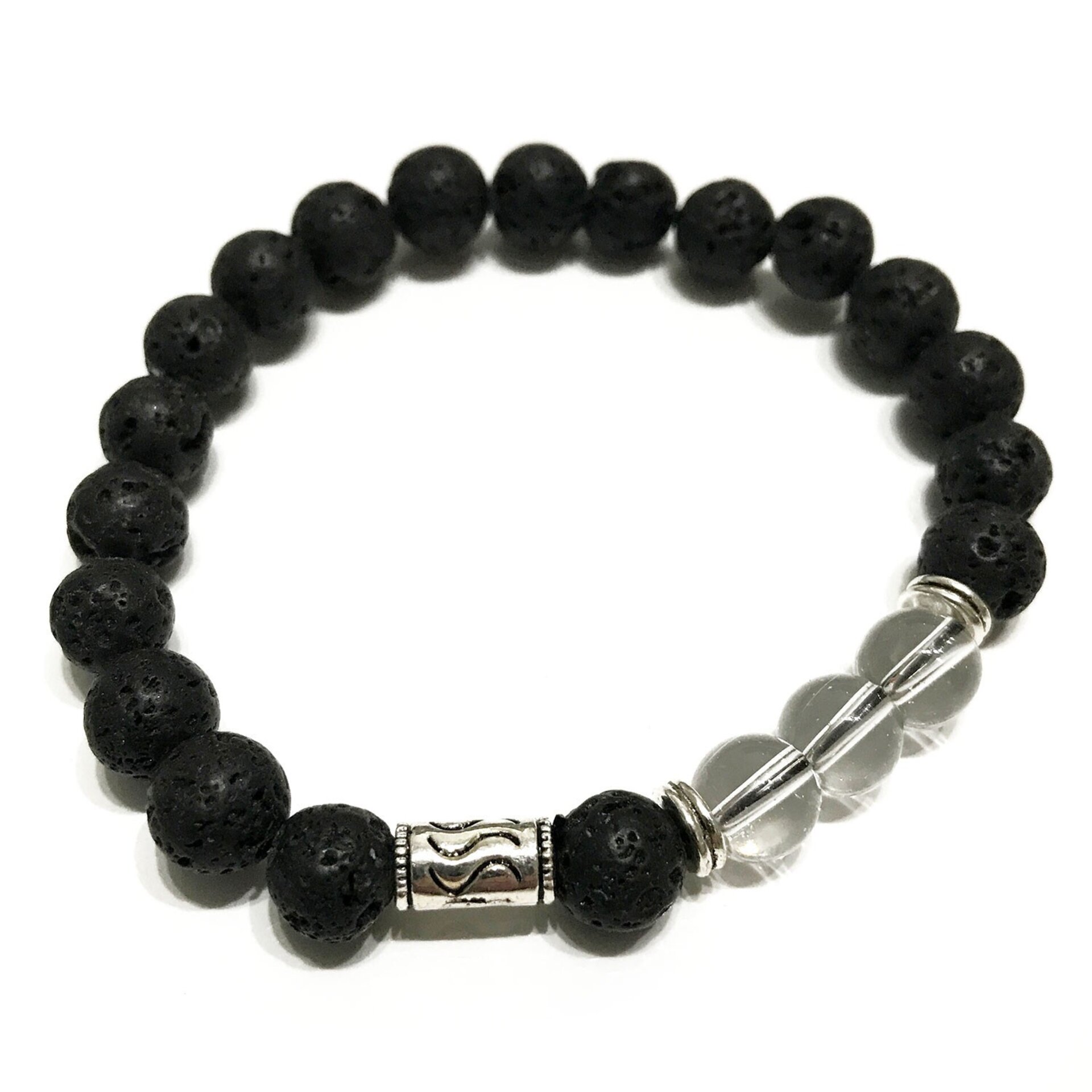 Pulsera de Piedra de Lava Tribal Cuarzo de Roca - 2