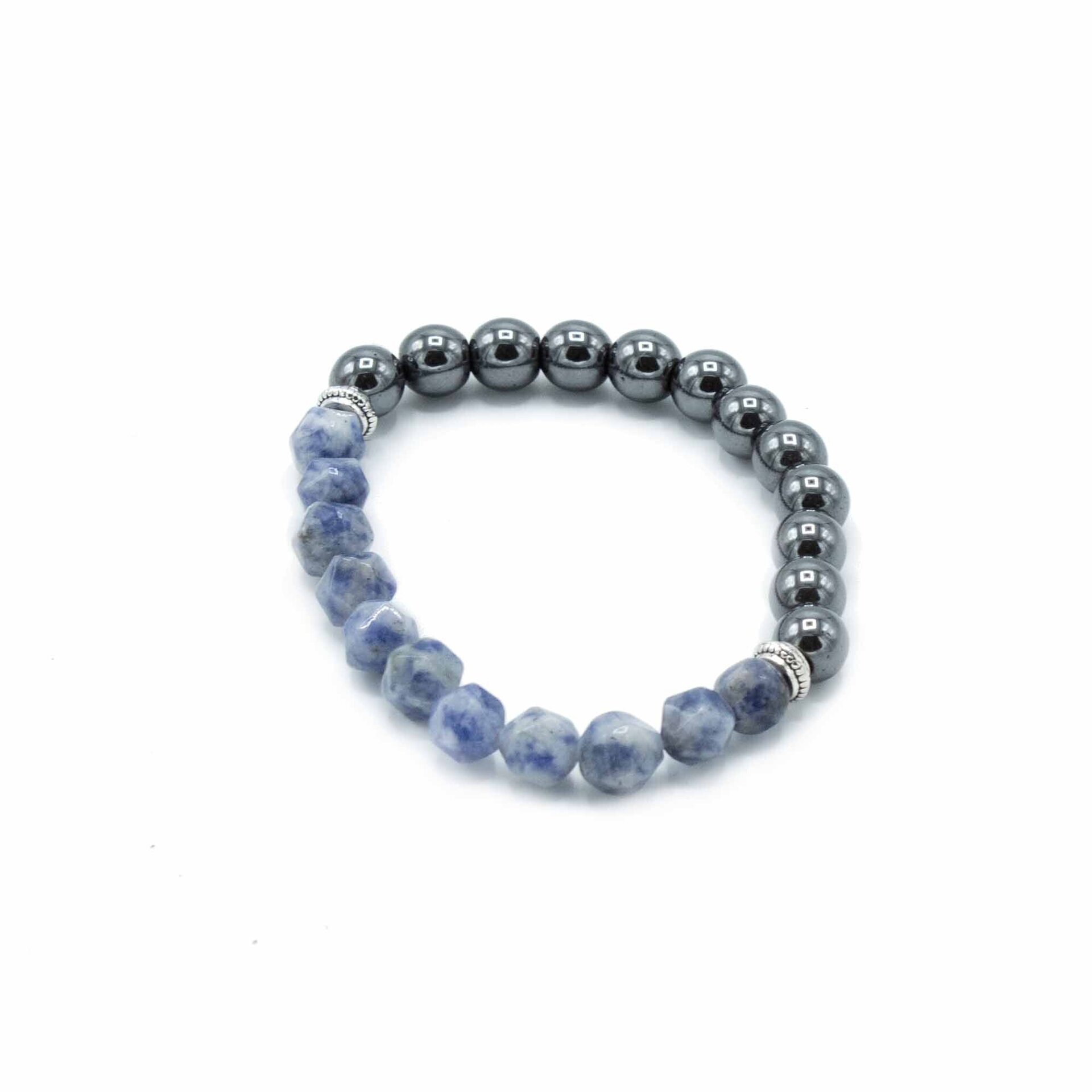 Pulsera de Piedra Preciosa Tallada Sodalita Magnética - 2